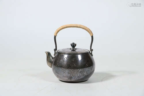 STERLING SILVER HANDLE POT