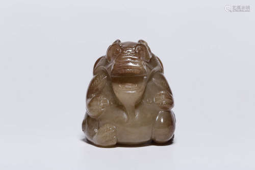 HETIAN JADE FLYING BEAR HAND PIECE