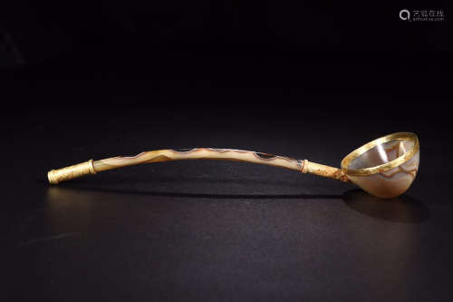 AMBER GOLD FILLED SPOON