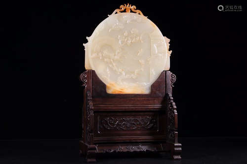 HETIAN JADE 'XISHANGMEISHAO' SCREEN