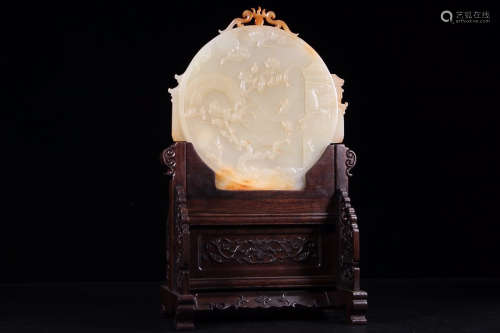 HETIAN JADE 'XISHANGMEISHAO' SCREEN