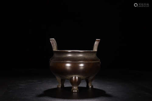 BRONZE TRIPOD CHONGTIAN CENSER