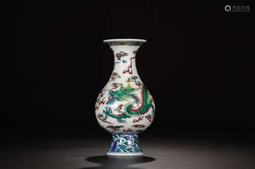 YONGZHENG MARK DOUCAI VASE