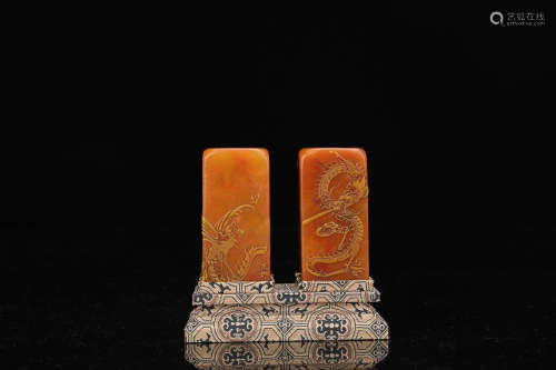 TIANHUANG STONE SEAL IN PAIR