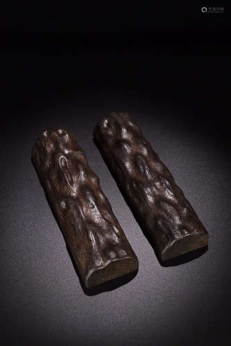 CHENXIANG WOOD PAPER WEIGHT IN PAIR