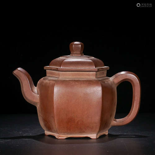 SIX-EDGE ZISHA TEAPOT