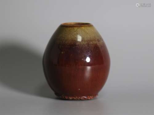 A Chinese Flambe Glazed Porcelain Water Pot