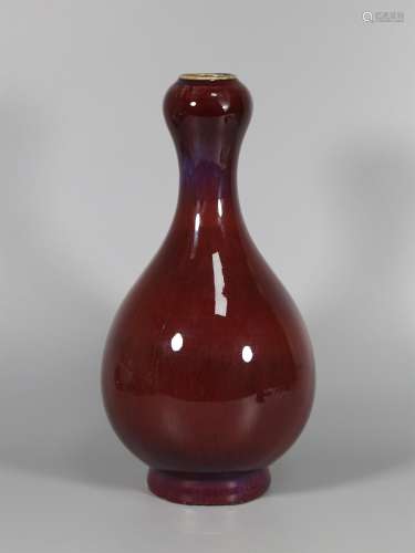 A Chinese Jun-Type Red Glazed Porcelain Vase