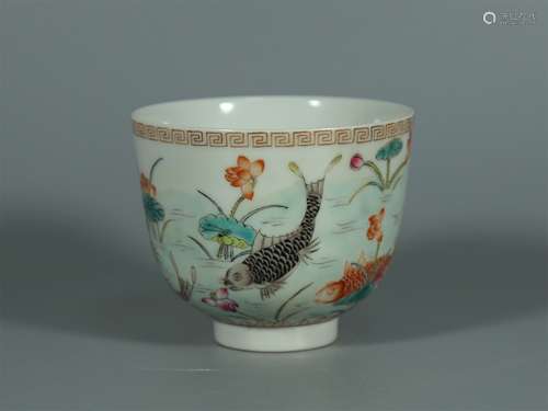 A Chinese Famille-Rose Porcelain Cup