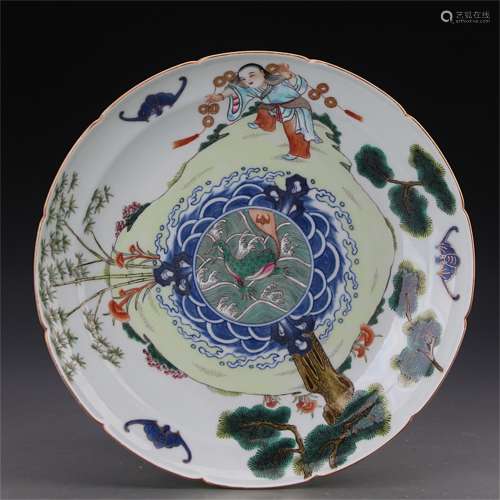 A Chinese Famille-Rose Porcelain Plate