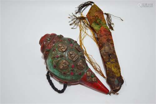 A Chinese Conch Buddhist Instrument
