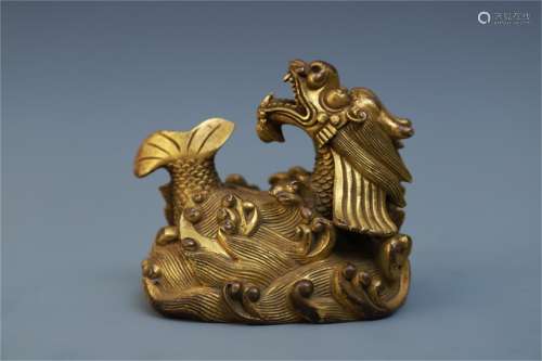 A Chinese Gilt Bronze Decoration