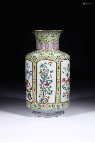 A Chinese Famille-Rose Porcelain Vase