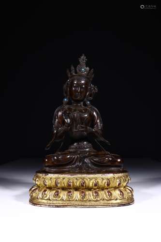 A Chinese Carved Agar-Wood Figure of Buddha