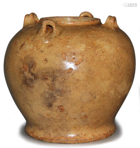 A Chinese Yellow Glazed Porcelain Jar