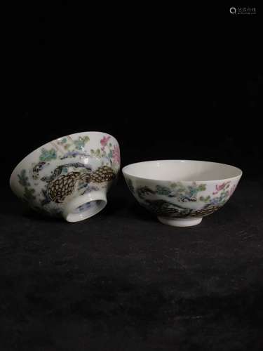 A Pair of Chinese Enamel Porcelain Bowl