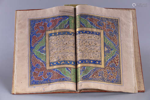 A leather-bound collection of Islamic transcripts