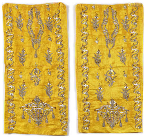 Two Ottoman embroidered pillow covers