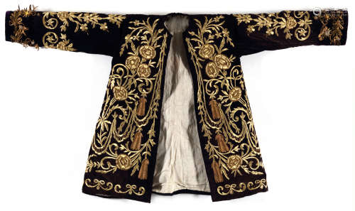 An Ottoman lady’s embroidered velvet jacket