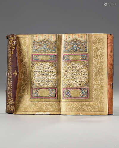 An Ottoman gilt decorated Quran