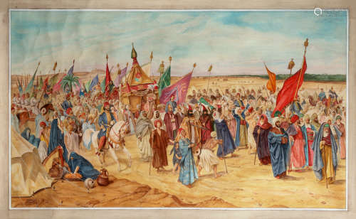 An Ottoman painting of Hajj caravan