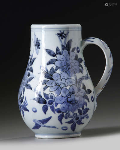 A Japanese blue and white jug