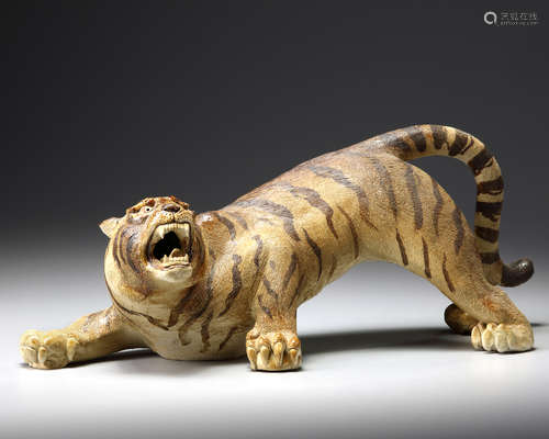 A Japanese ceramic tiger