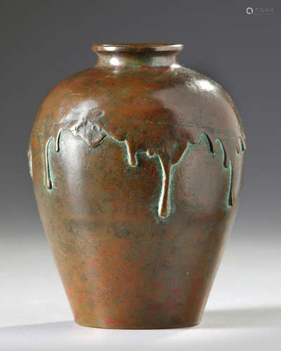 A small Japanese bronze vase