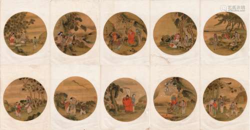 Ten Chinese figural paintings
