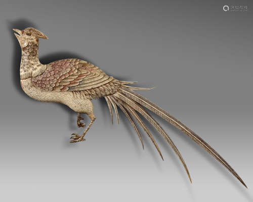 A large Cantonese ivory pheasant