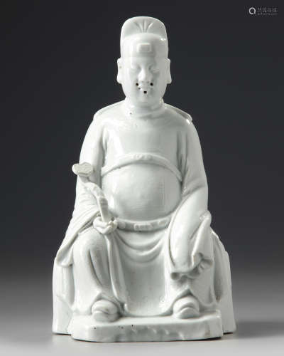 A Chinese Dehua white-glazed figure of Wenchang