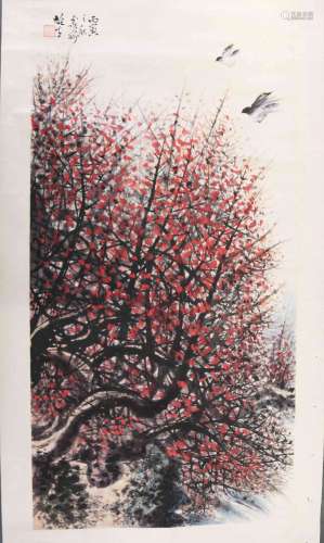 LI XIONGCAI (1910-2001), BIRD AND FLOWER