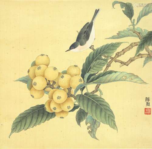 CHEN PEIQIU (BORN 1922), BIRD AND FLOWER