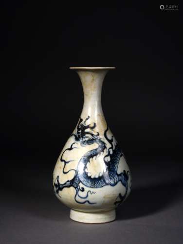 A BLUE AND WHITE YUHU, 14TH CENTURY