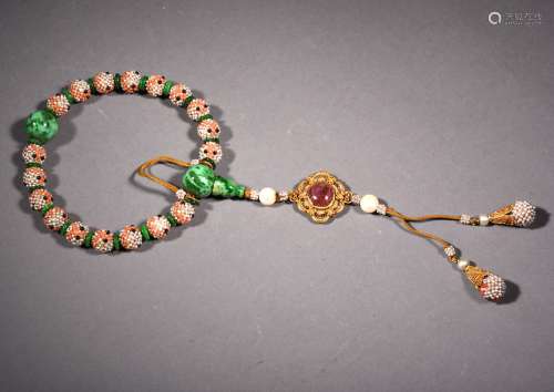 A CORAL AND PEARLS ROSARY, 18TH CENTURY