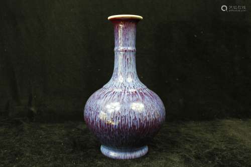 A Chinese Flambe Glazed Porcelain Vase