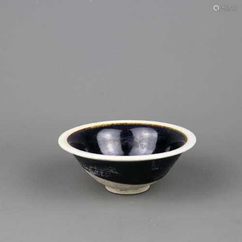 A Chinese Black Glazed Porcelain Cup