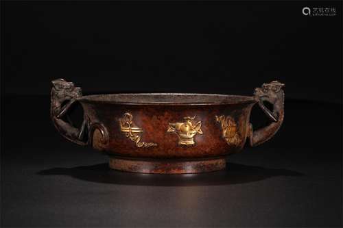 A Chinese Bronze Incense Burner