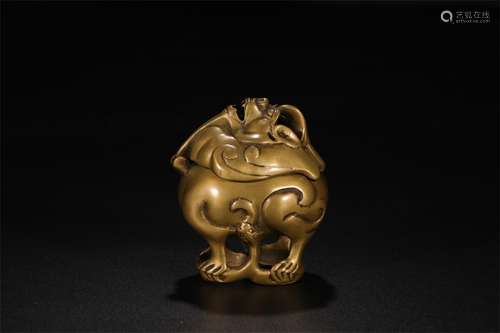 A Chinese Gilt Bronze Incense Burner