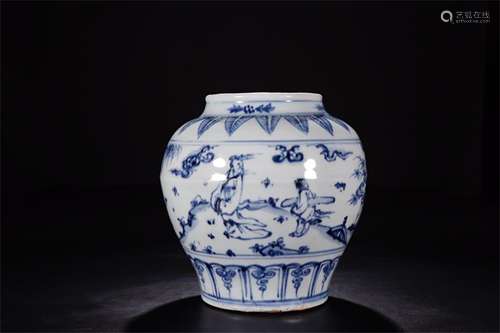 A Chinese Blue and White Porcelain Jar