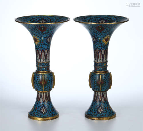 PAIR OF CHINESE CLOISONNE