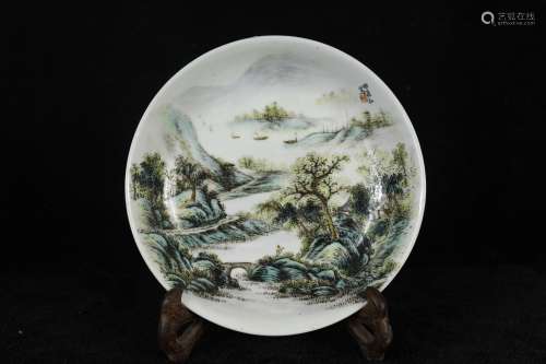 A Chinese Famille-Rose Porcelain Plate