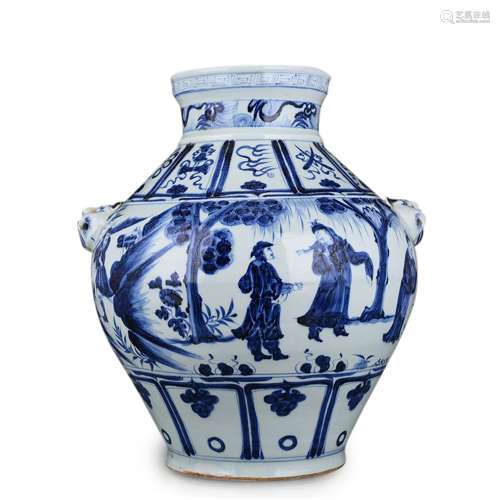 A Chinese Blue and White Porcelain Jar