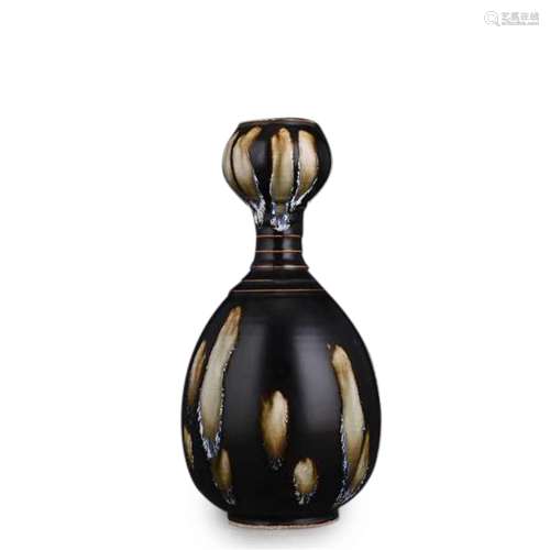 A Chinese Black Glazed Porcelain Vase