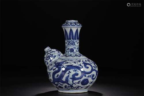 A Chinese Blue and White Porcelain Wine Pot