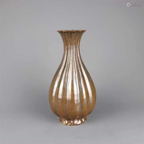 A Chinese Brown Glazed Porcelain Vase