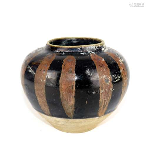 A Chinese Black Glazed Porcelain Jar