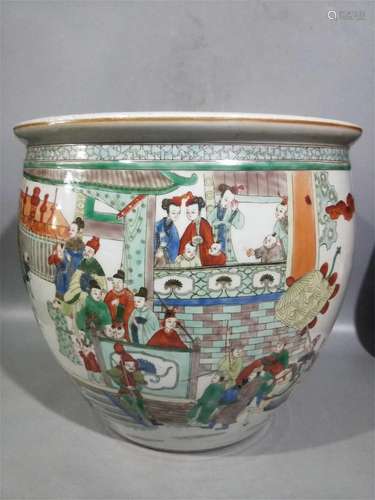 A Chinese Wu-Cai Glazed Porcelain Bowl