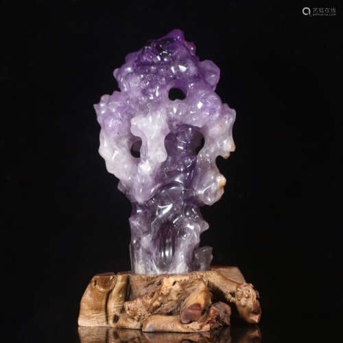 CHINESE PURPLE ROCK CRYSTAL SCHOLAR'S ROCK