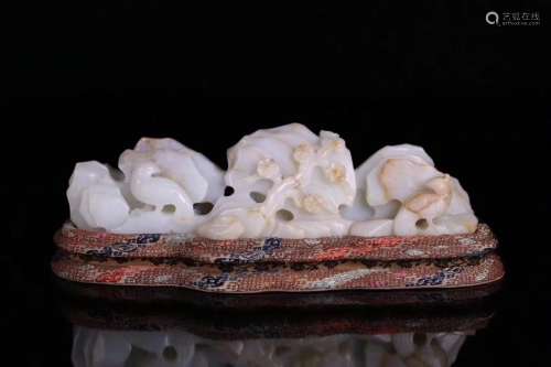 CHINESE WHITE JADE SCHOLAR'S ROCK